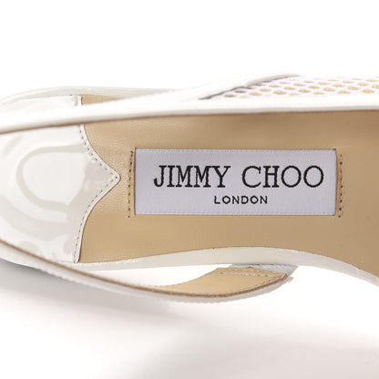 Jimmy Choo Patent Mesh Calfskin Fetto Flats 36.5 Latte 7 of 9