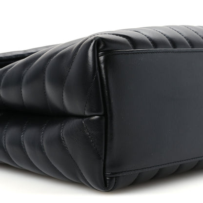 Saint Laurent Calfskin Y Quilted Monogram Medium Loulou Chain Satchel Black 10 of 11