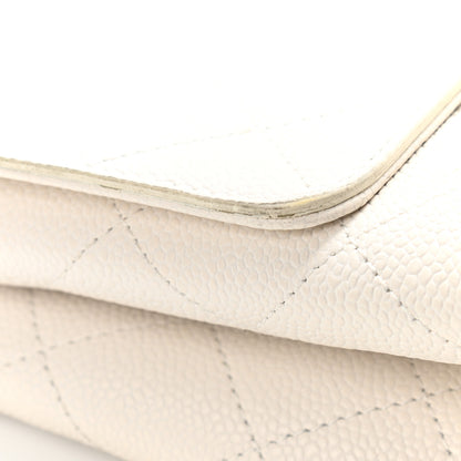 Chanel Grained Calfskin Small Stitched Flap White 14 of 16