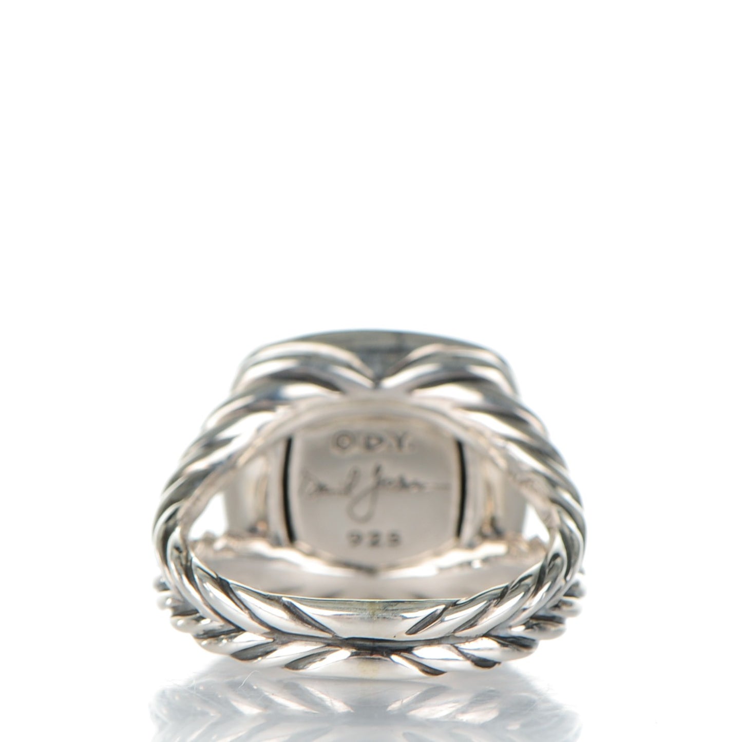 Sterling Silver Diamond Black Onyx 11mm Albion Ring 54 6.75