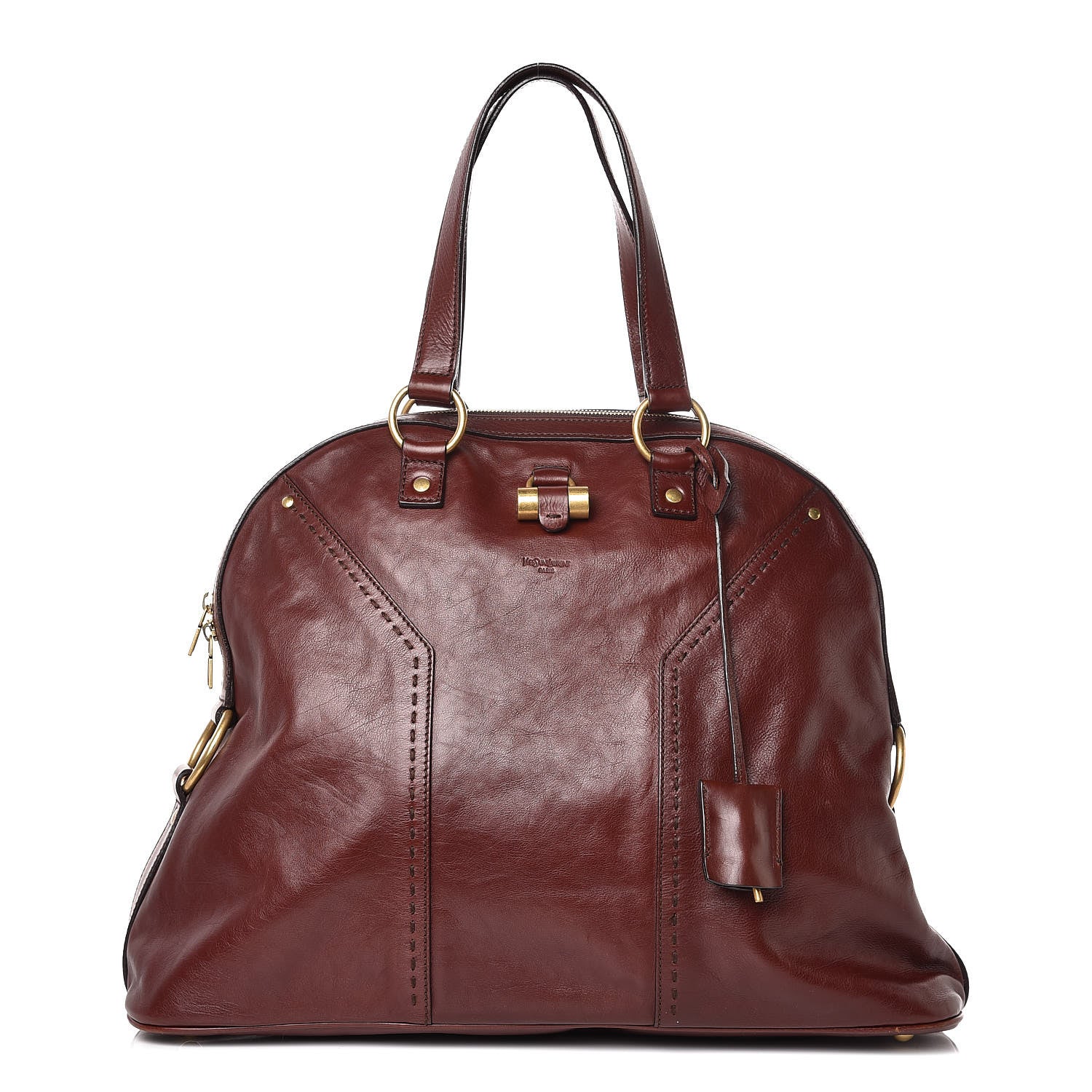 Saint Laurent Calfskin Oversized Muse Bordeaux 1 of 14