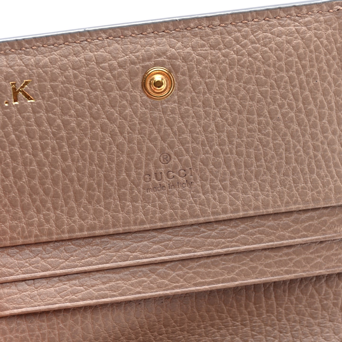 Dollar Calfskin GG Supreme Monogram GG Marmont Card Case Porcelain Rose Beige Ebony
