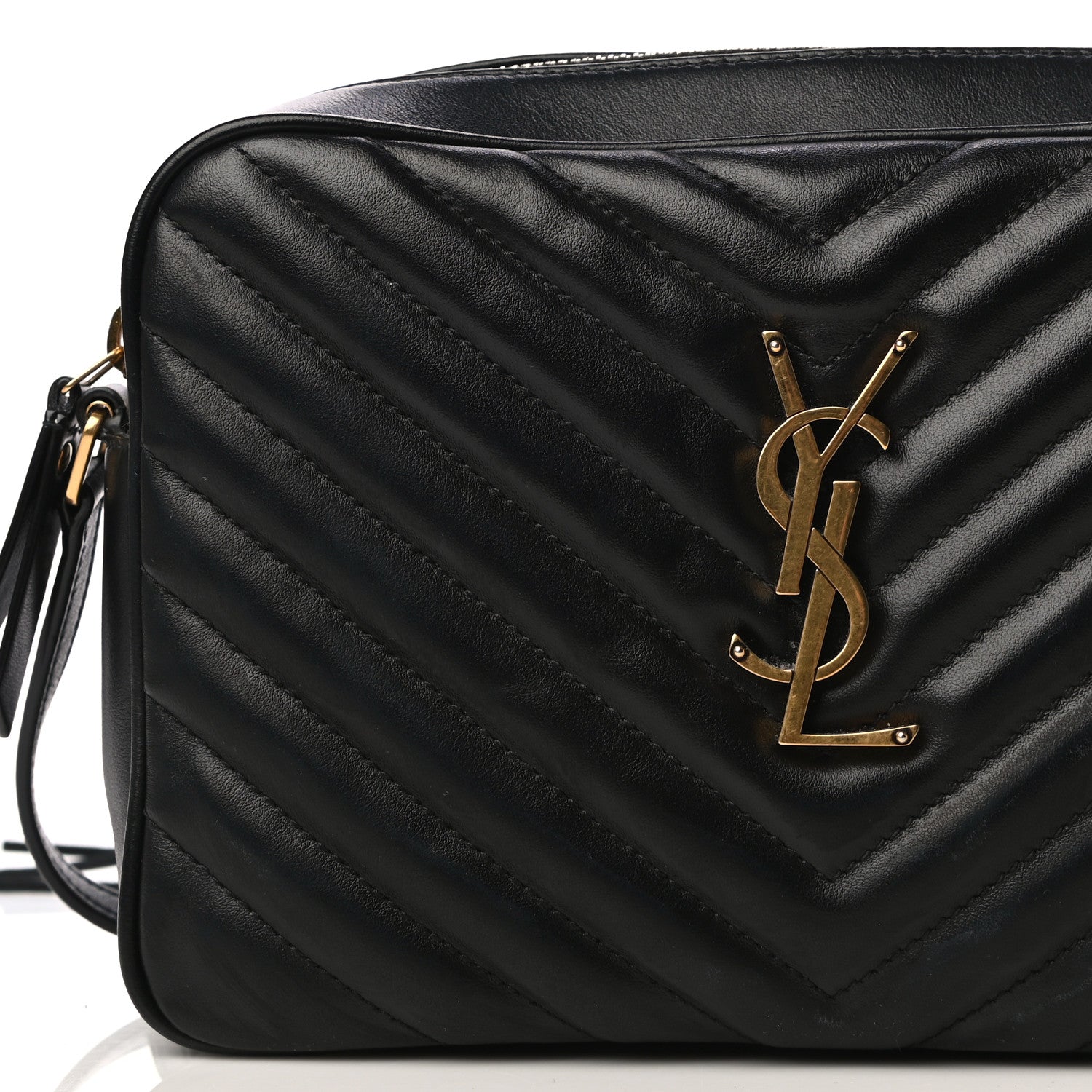 Saint Laurent Calfskin Matelasse Monogram Lou Camera Bag Black 12 of 17