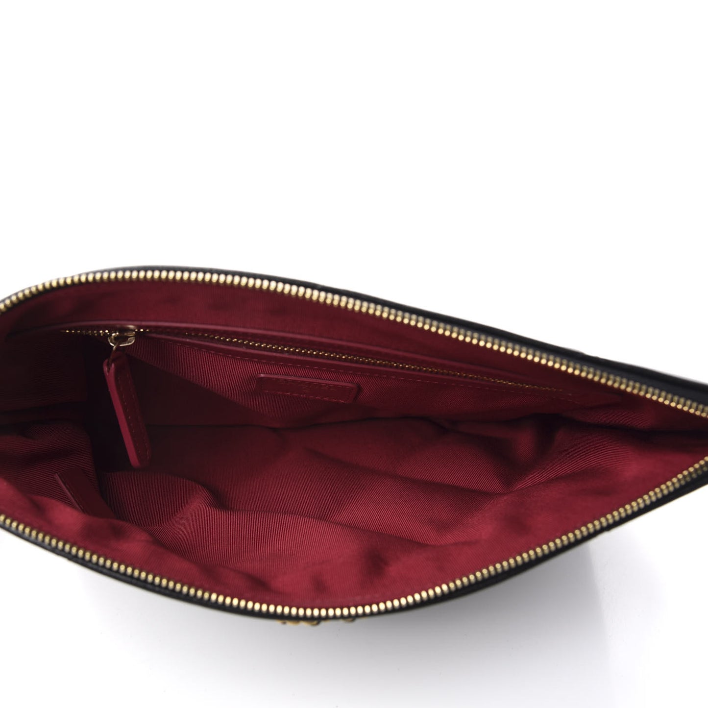Goatskin Quilted Large 19 Cosmetic Case Black