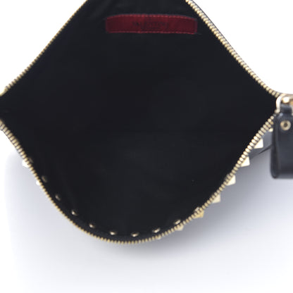 Valentino Garavani Vitello Large Rockstud Zip Pouch Black 5 of 8