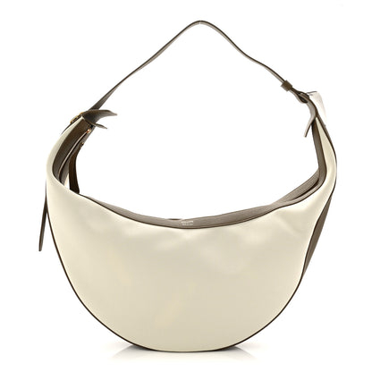 Khaite Canvas Calfskin August Hobo Cream Dark Olive 1 of 9