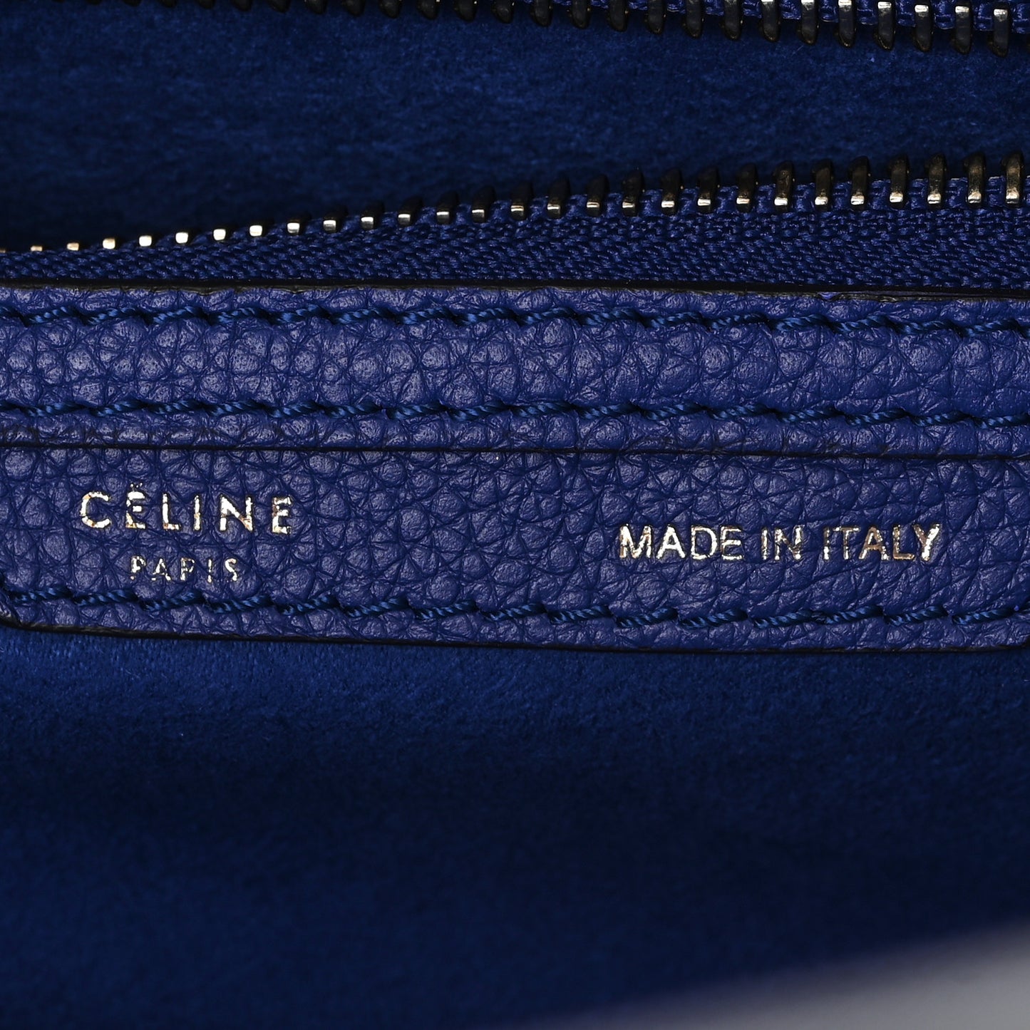 Drummed Calfskin Mini Luggage Indigo