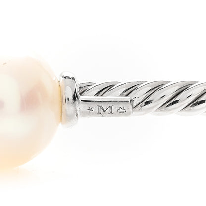 David Yurman 18K White Gold Pearl 9mm Solari Bracelet 4 of 4