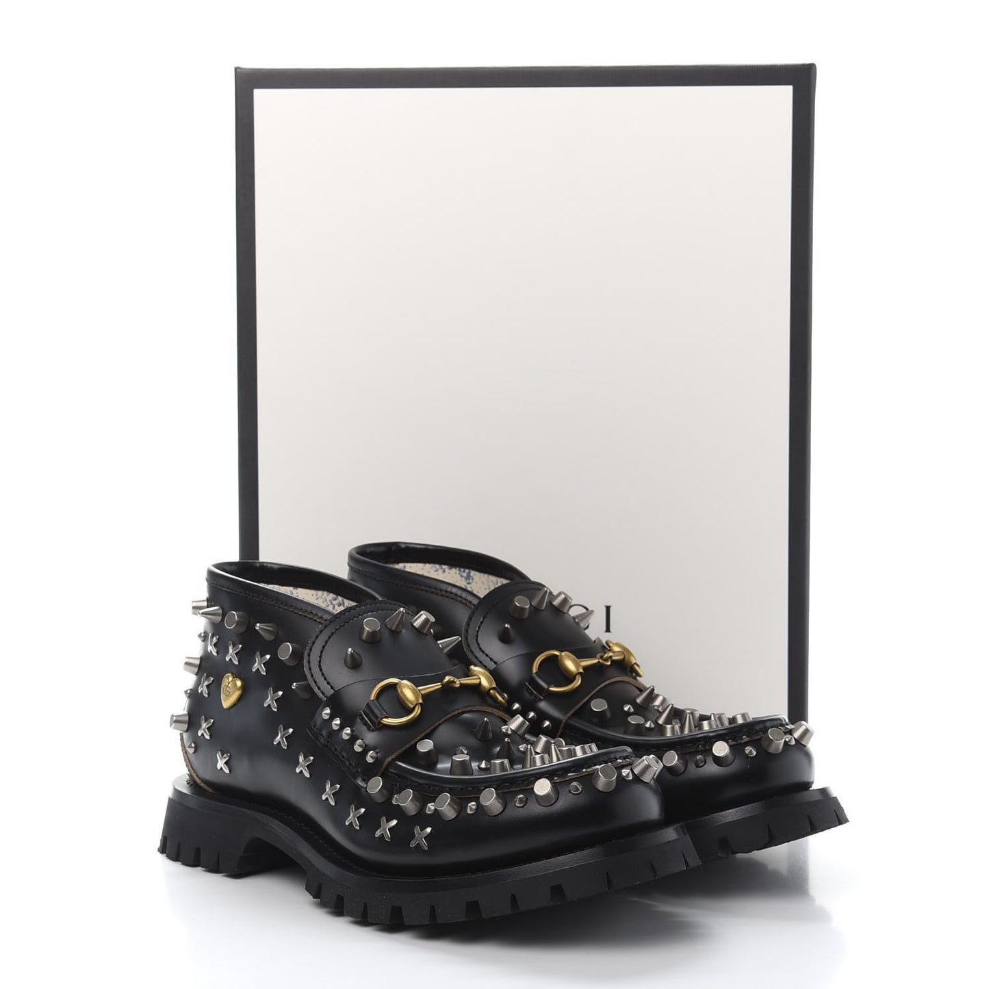 Cordovan Lux Studded Mens Harald Horsebit Ankle Boots 6 Black