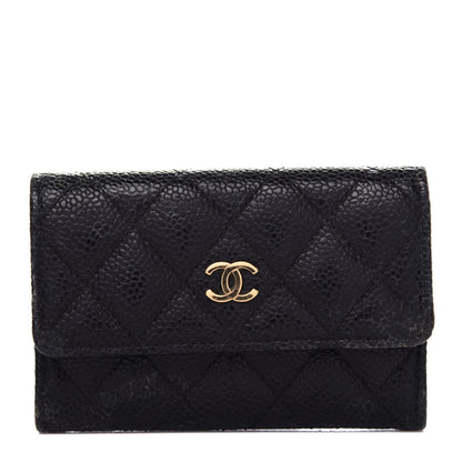 Chanel Caviar Quilted Flap Card Holder Black 1 of 8