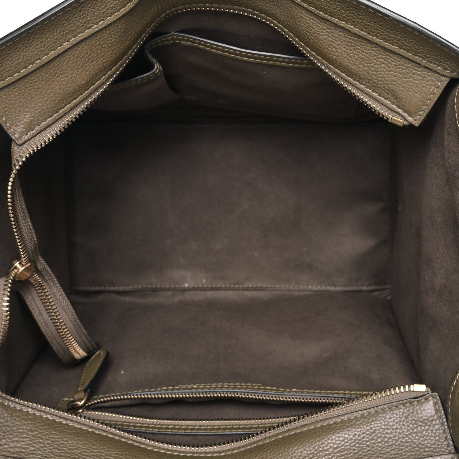 Celine Drummed Calfskin Mini Luggage Jungle 4 of 5