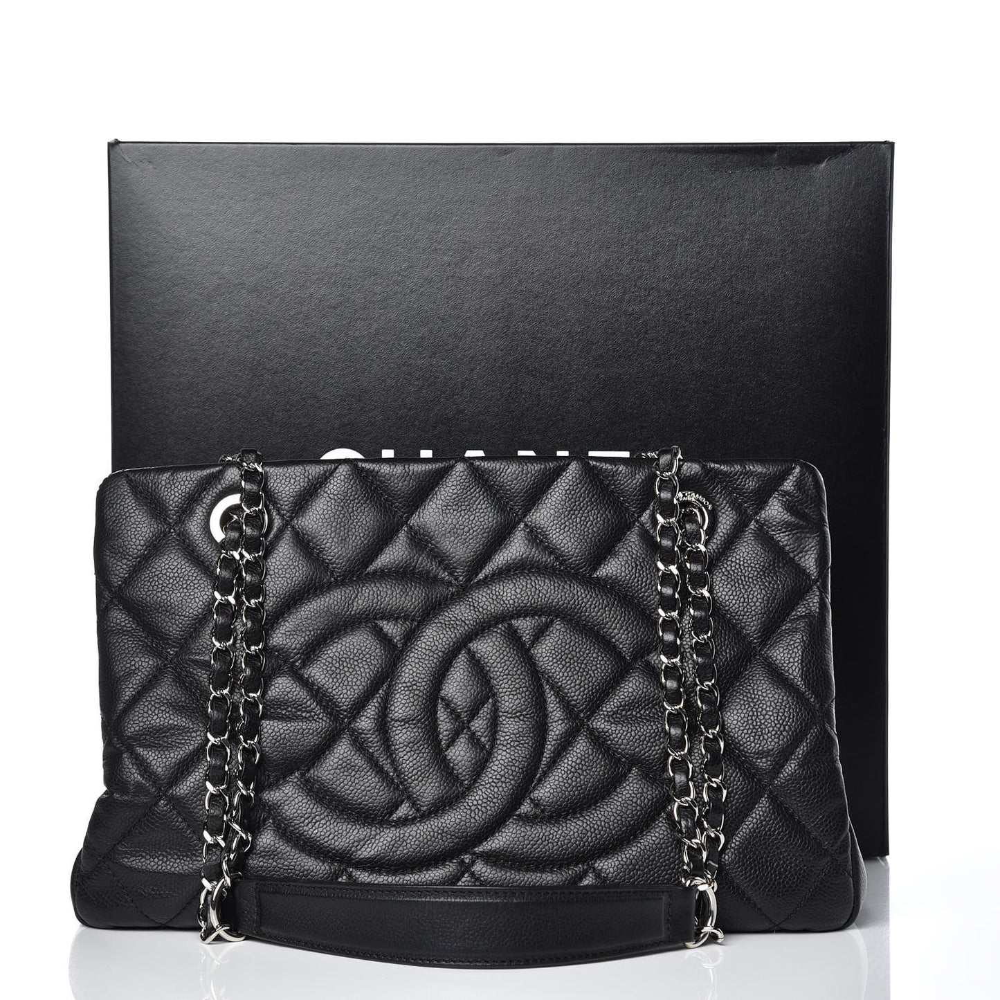 Caviar Quilted Timeless CC Tote Black