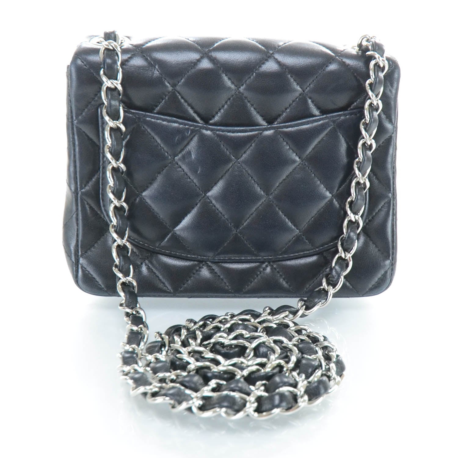 Chanel Lambskin Quilted Mini Flap Black 3 of 13