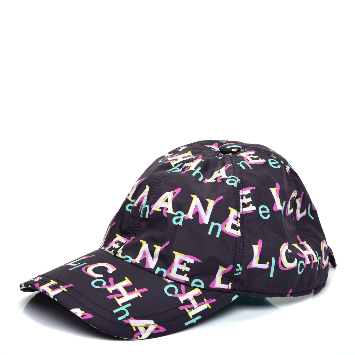 Nylon Logo Cap Hat Black