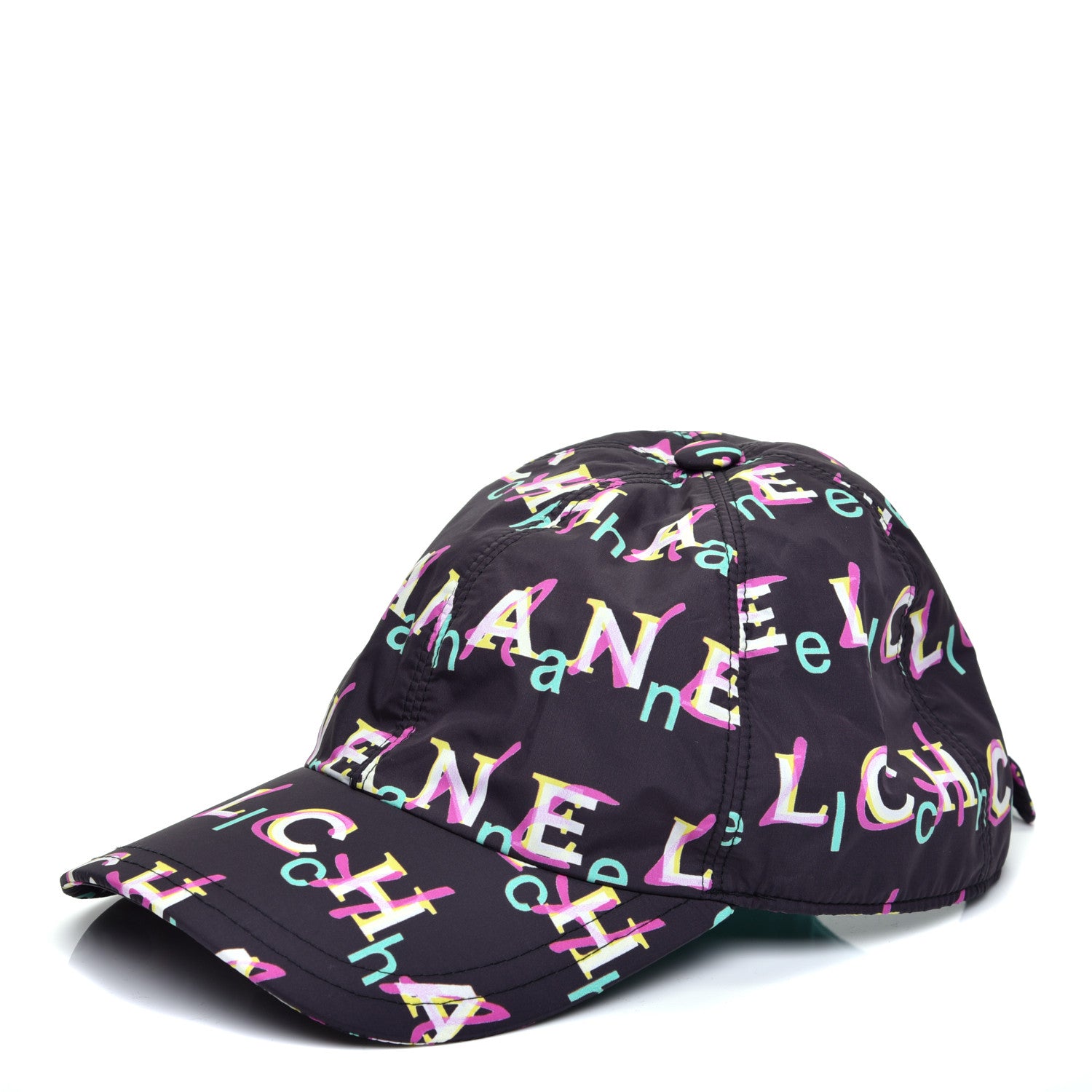 Chanel Nylon Logo Cap Hat Black 1 of 7