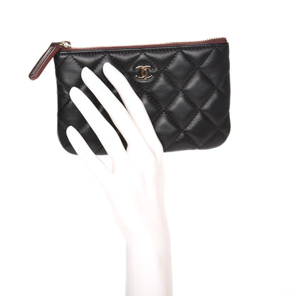 Chanel Lambskin Quilted Small Cosmetic Case Black 2 of 8