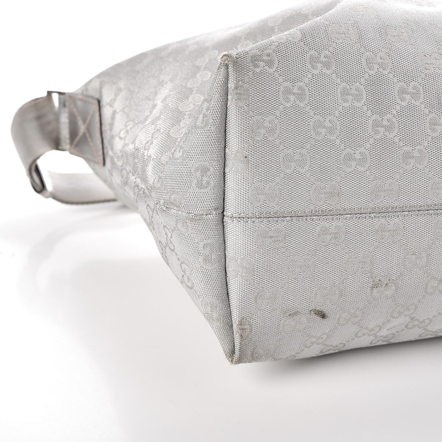 Metallic Monogram Travel Bag Silver