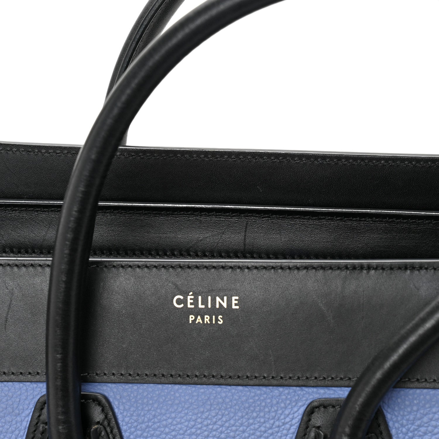 Celine Baby Grained Calfskin Nubuck Micro Tri-Color Luggage Porcelain 12 of 12