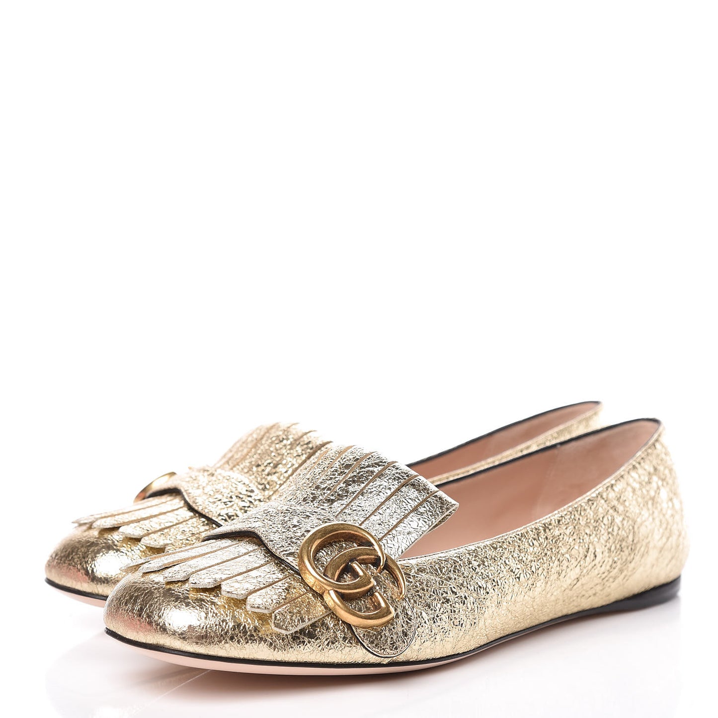 Galassia GG Marmont Fringe Flats 39.5 Platino
