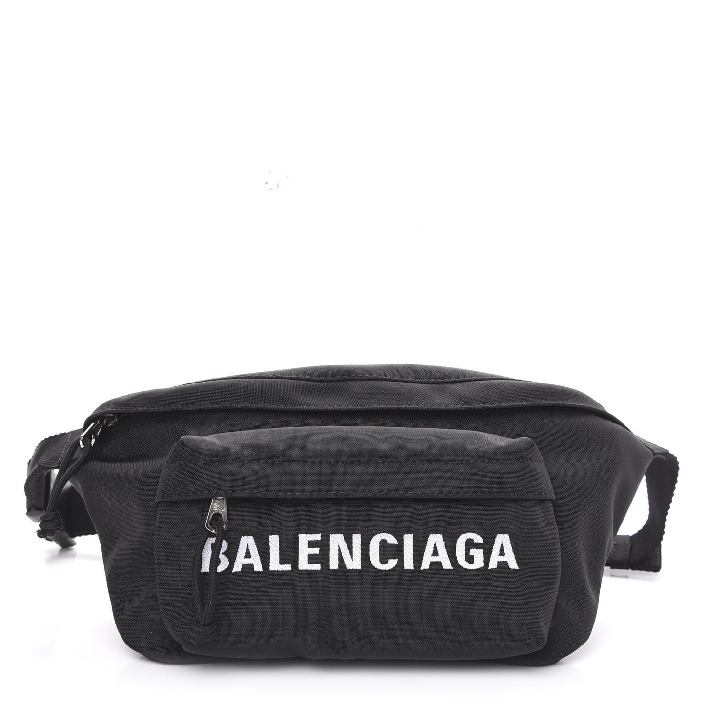 Sport Nylon Logo Embroidered Wheel Beltpack Black