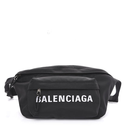 Balenciaga Sport Nylon Logo Embroidered Wheel Beltpack Black 1 of 9