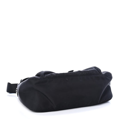 Prada Nylon Vela Saffiano Single Buckle Messenger Shoulder Bag Black 4 of 8