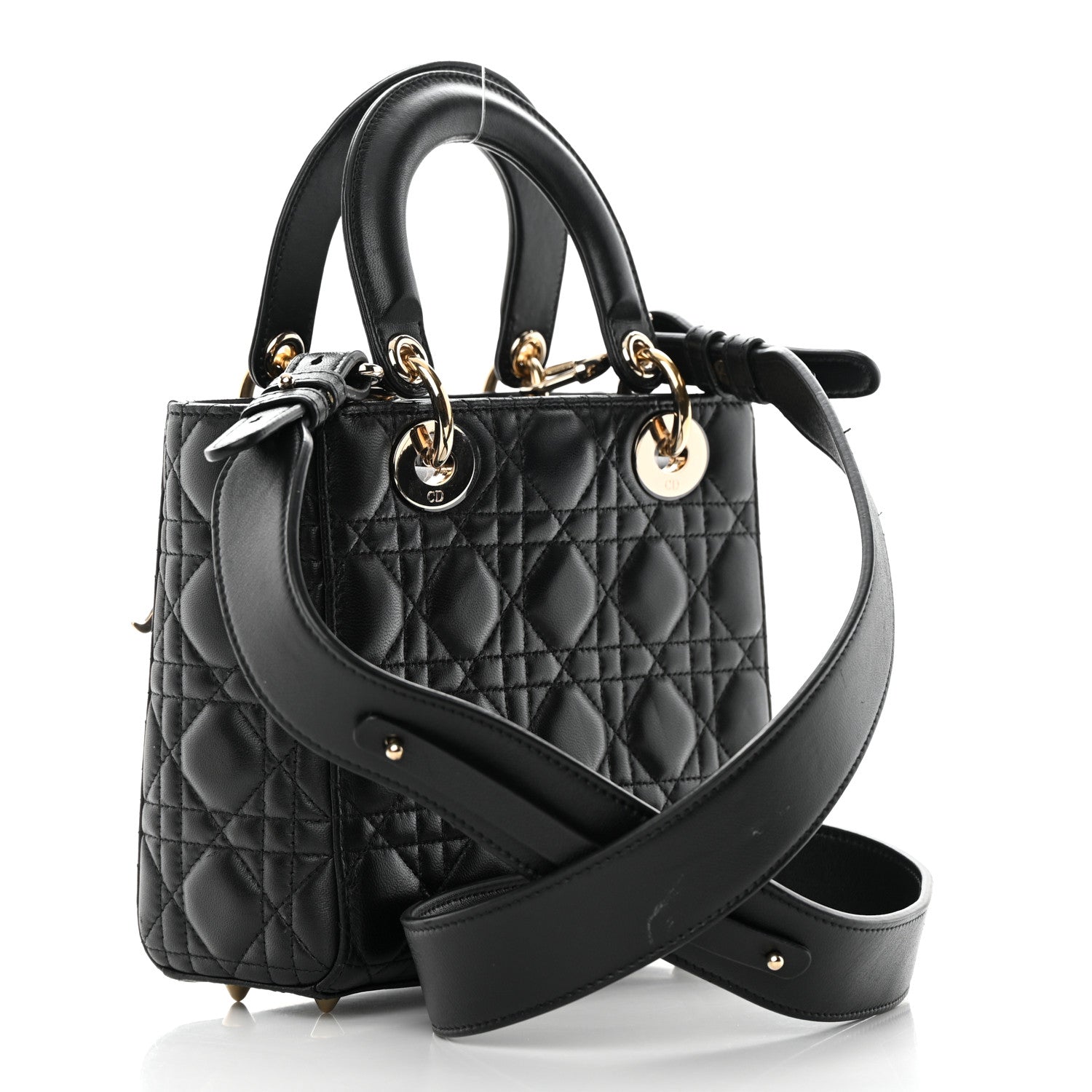 Christian Dior Lambskin Cannage Small My ABCDior Lady Dior Black 3 of 19