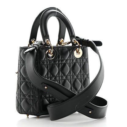 Christian Dior Lambskin Cannage Small My ABCDior Lady Dior Black 3 of 19