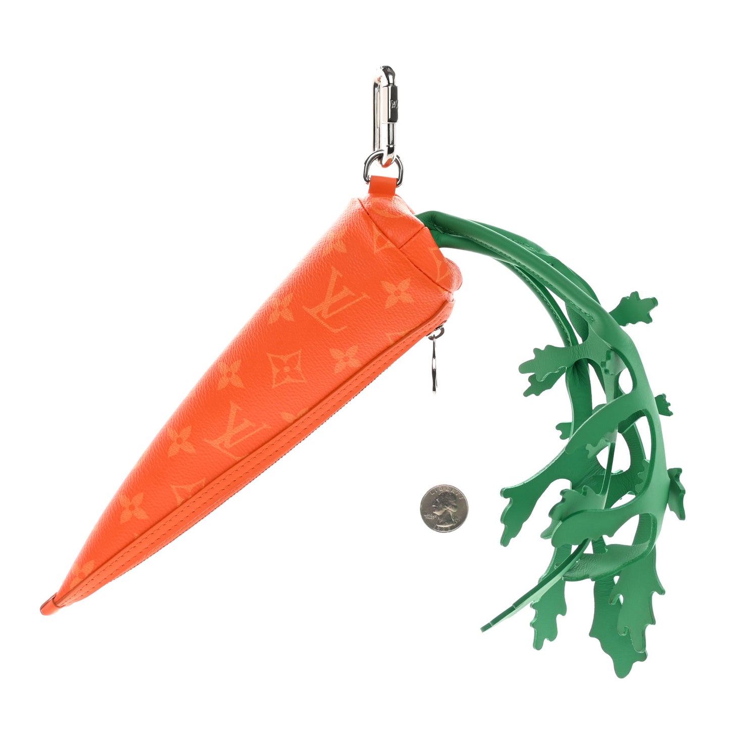 Monogram Carrot Pouch Orange
