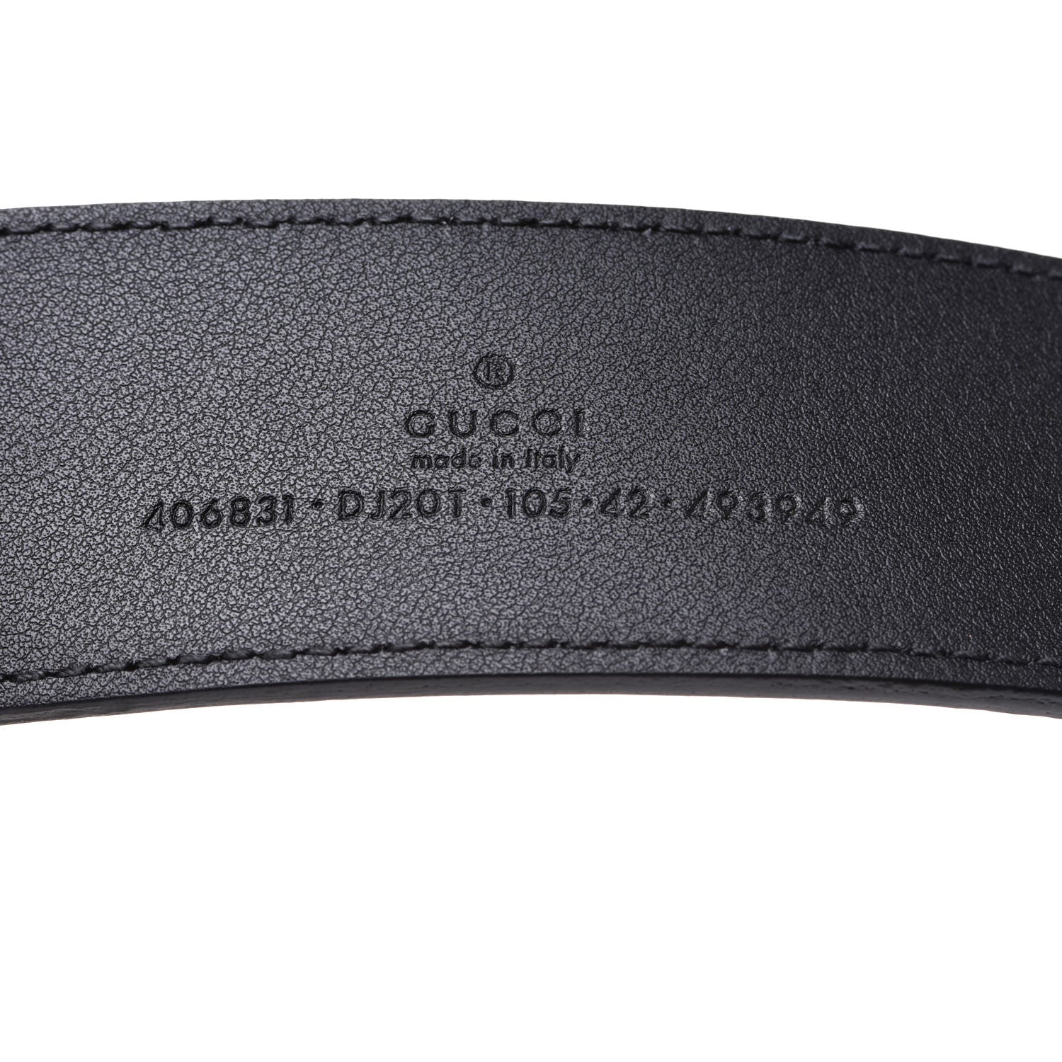 Gucci Textured Calfskin Double G 40mm Belt 105 42 Black 4 of 4