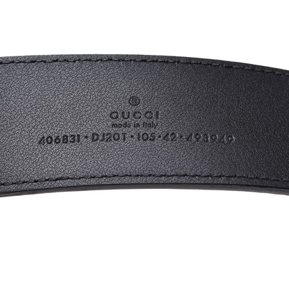 Gucci Textured Calfskin Double G 40mm Belt 105 42 Black 4 of 4