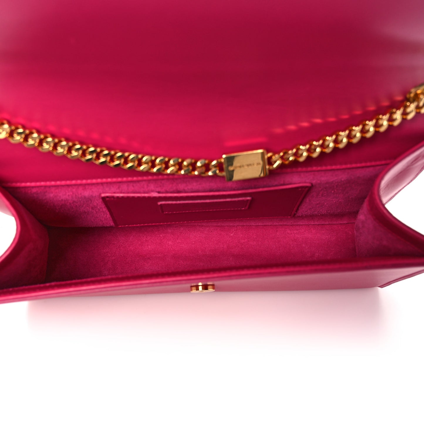 Smooth Calfskin Medium Classic Monogram Kate Tassel Satchel Fuchsia