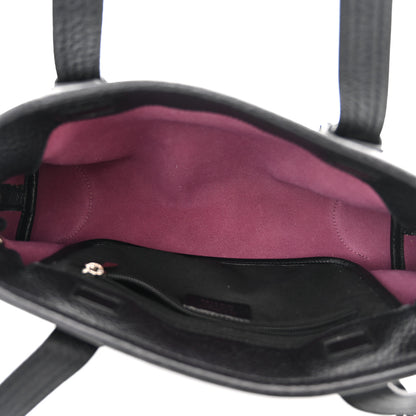 Salvatore Ferragamo Grained Calfskin Shoulder Bag Black 5 of 9
