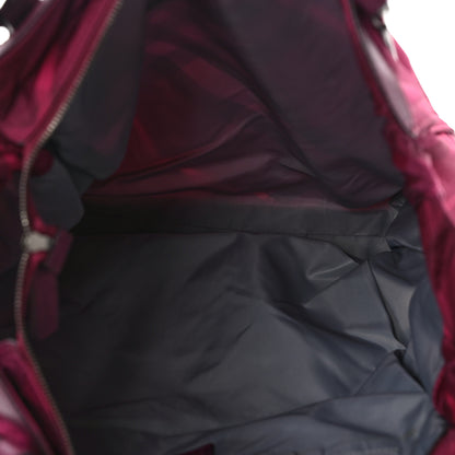 Burberry Nylon Check Small Buckleigh Packable Tote Bright Burgundy 5 of 12