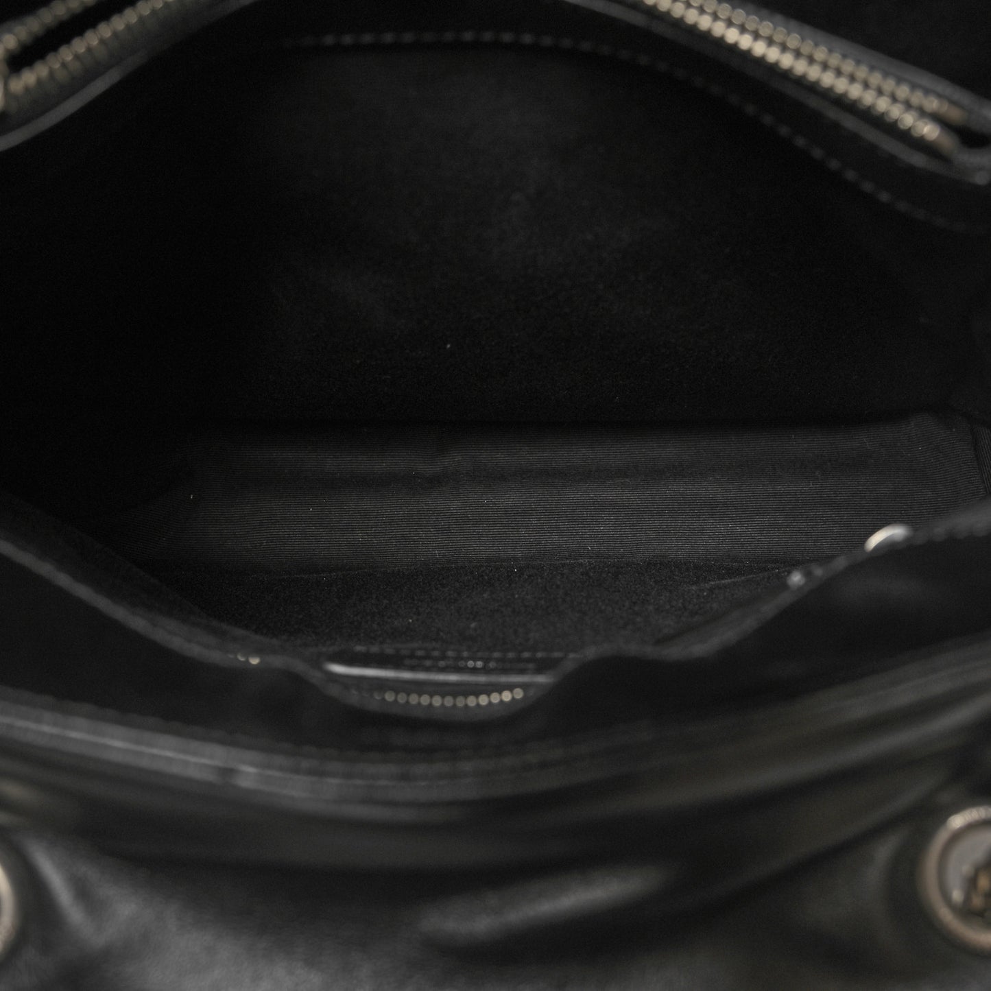 Calfskin Y Quilted Monogram Medium Loulou Chain Satchel Black