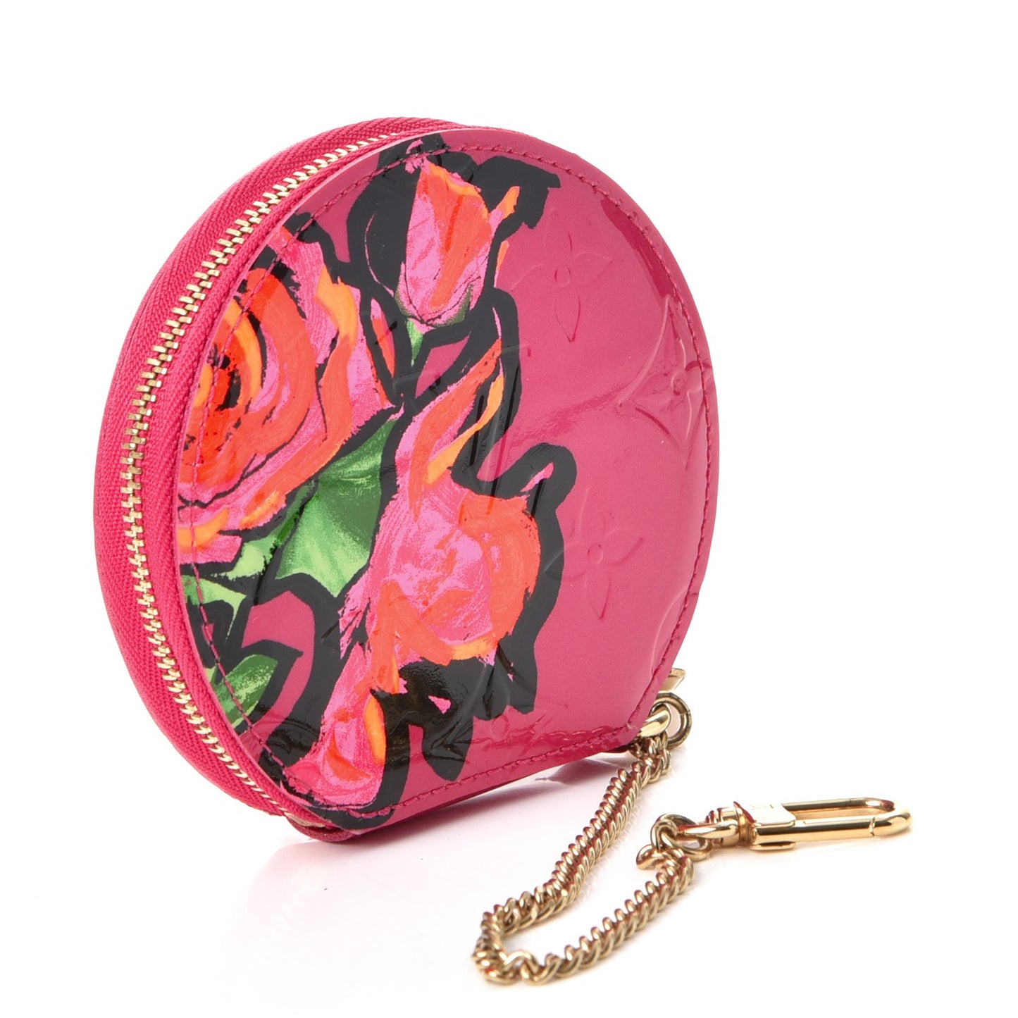 Vernis Roses Chapeau Coin Purse Rose Pop