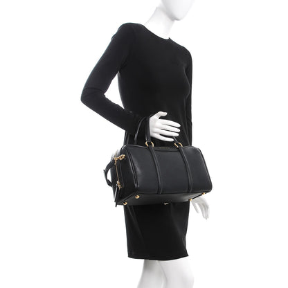 Burberry Derby Calfskin Medium Alchester Bowling Bag Black 3 of 8