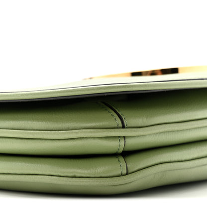 Gucci Roxy Calfskin Web Medium Blondie Top Handle Shoulder Flap Bag Salamander Green 9 of 12