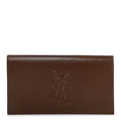 Saint Laurent Calfskin Monogram Large Belle De Jour Clutch Brown 1 of 7