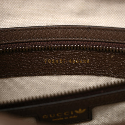 Gucci X ADIDAS Crystal Vintage Monogram Textured Dollar Calfskin Web Trefoil Logo Small Messenger Bag Mid Natural Nut Off White New Acero 7 of 12