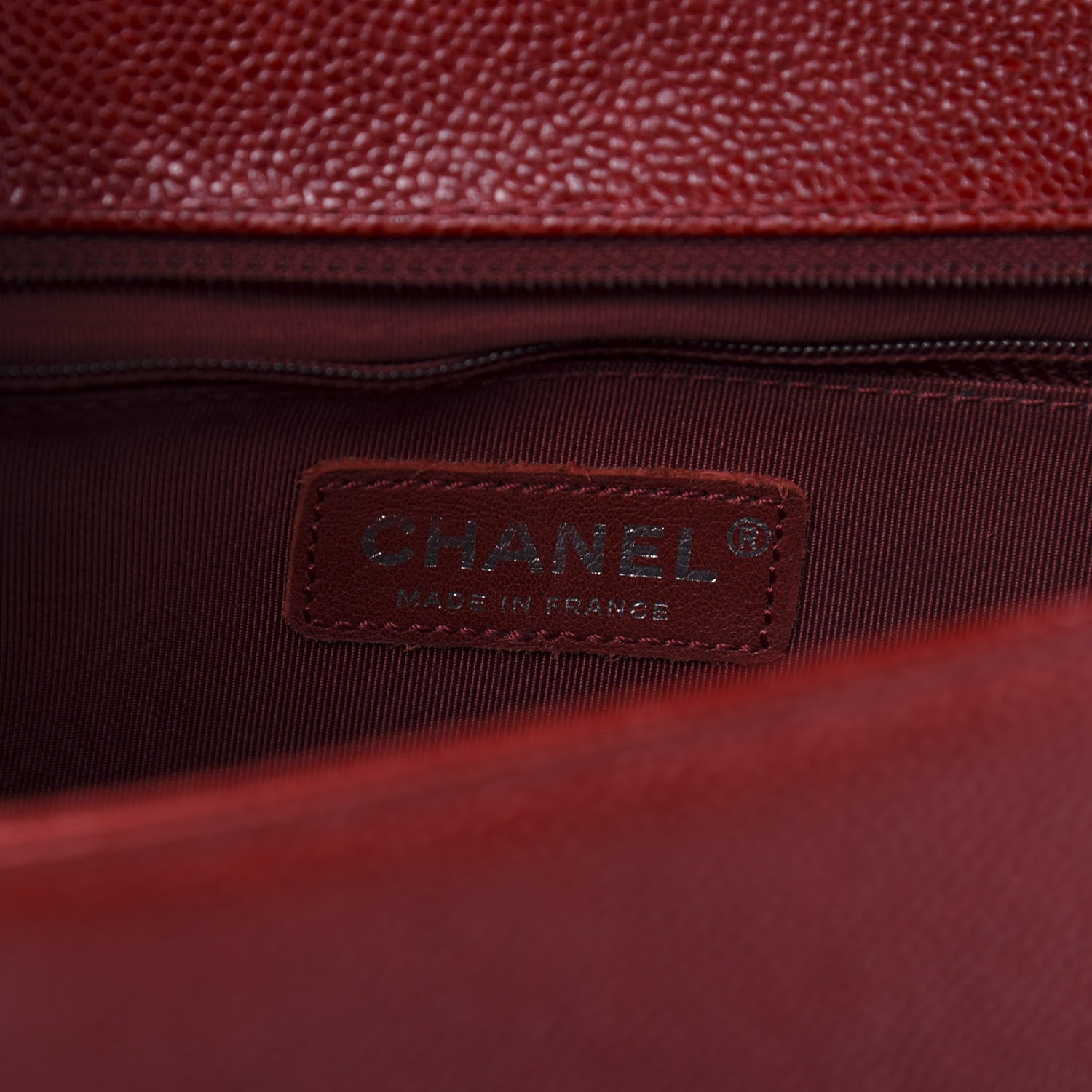Chanel Caviar Quilted New Medium Boy Flap Dark Red 8 of 15