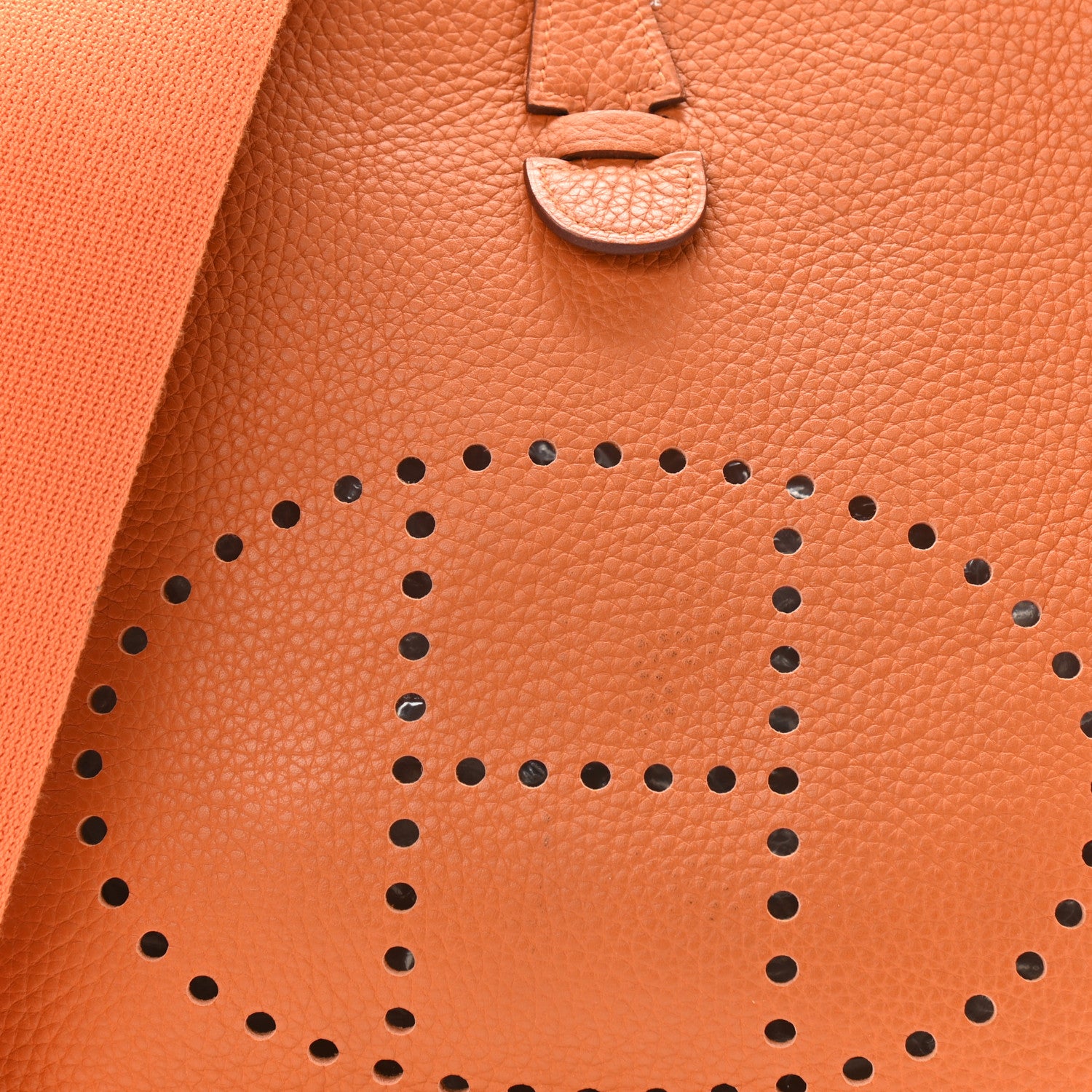 Hermes Taurillon Clemence Evelyne II PM Potiron 7 of 10