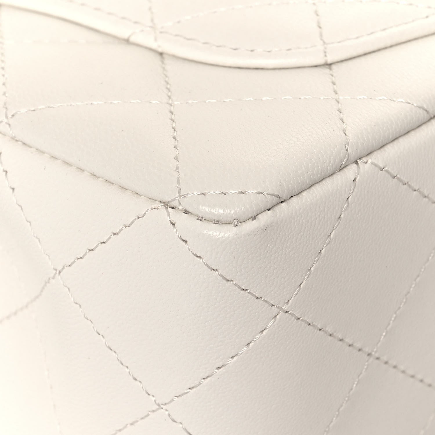 Chanel Lambskin Quilted Mini Rectangular Flap White Black 11 of 13