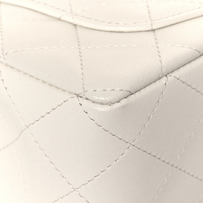 Chanel Lambskin Quilted Mini Rectangular Flap White Black 11 of 13