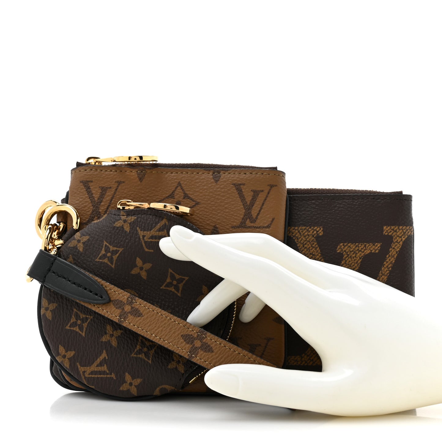 Reverse Monogram Giant Trio Pouch