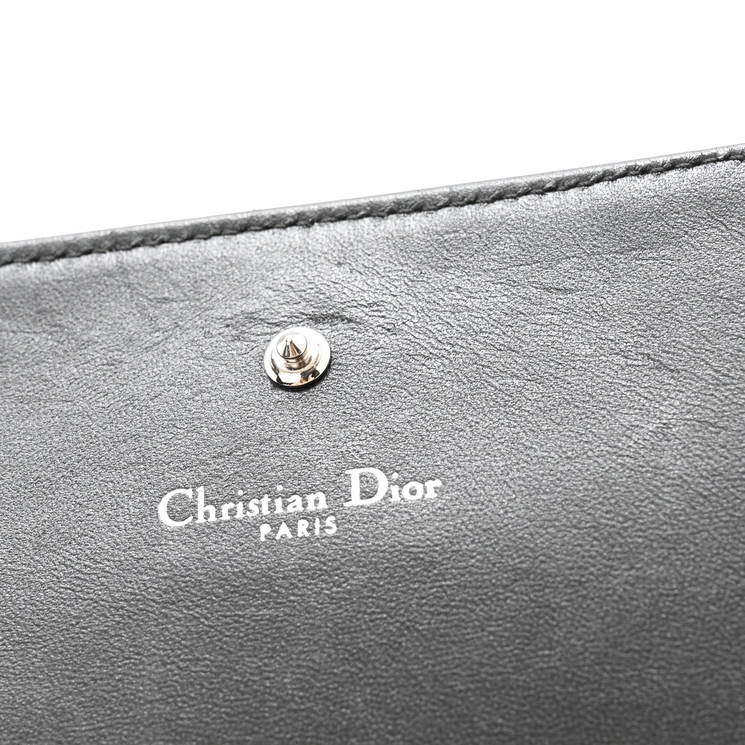 Christian Dior Grained Calfskin Diorama Croisiere Chain Wallet Black 7 of 10