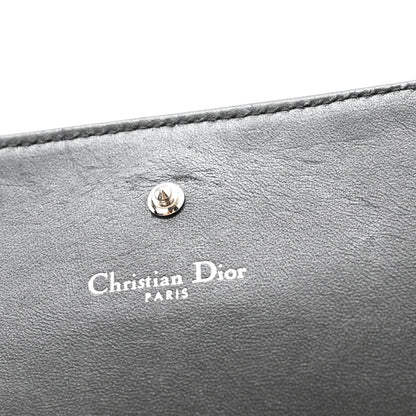 Christian Dior Grained Calfskin Diorama Croisiere Chain Wallet Black 7 of 10