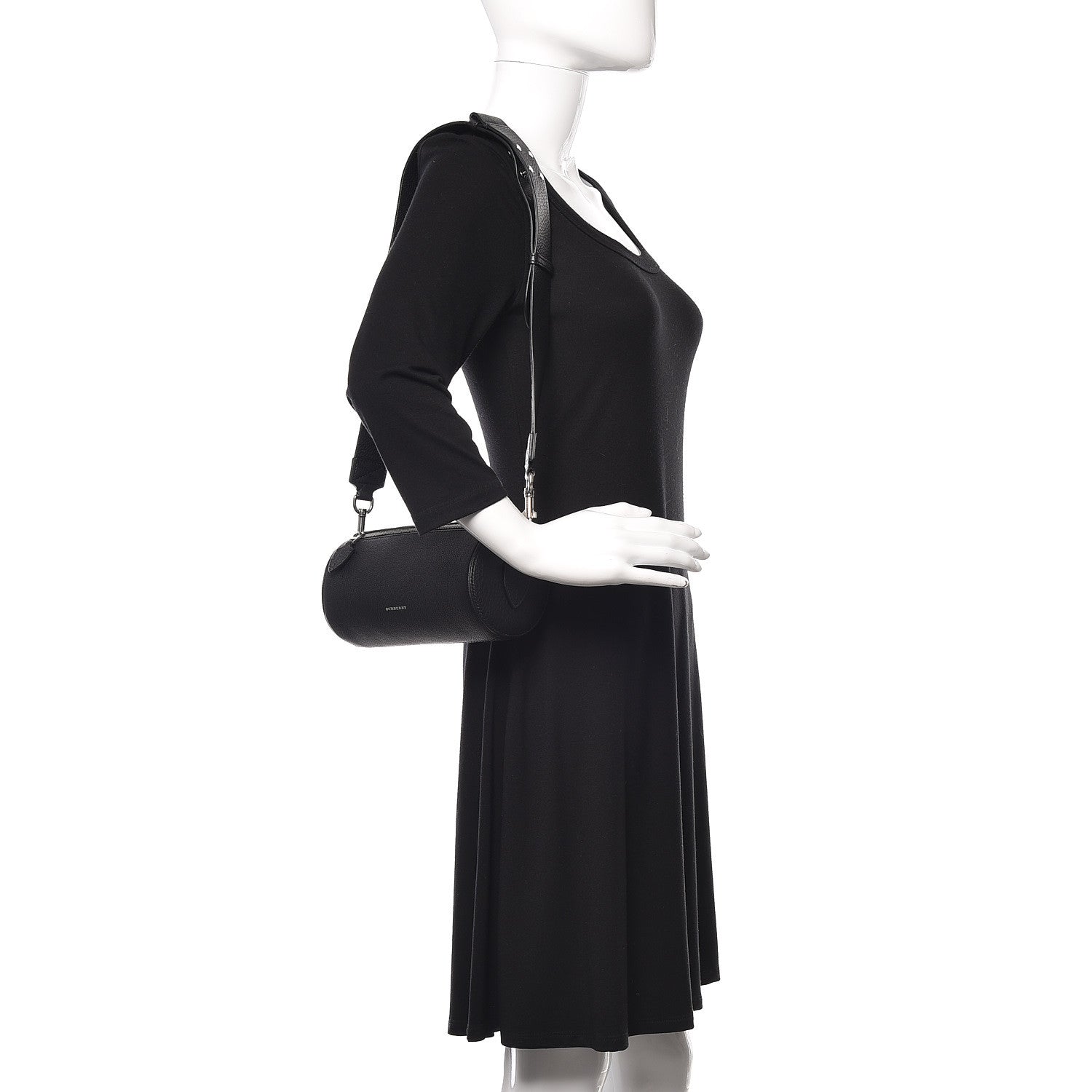 Burberry Calfskin The Barrel Bag Black 2 of 10
