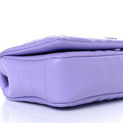Burberry Lambskin Quilted Small Lola Bag Soft Violet 8 of 10