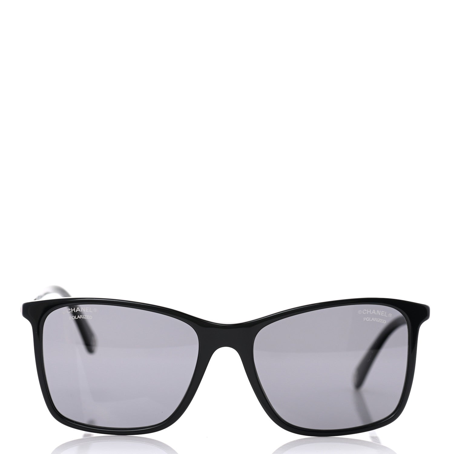 Chanel Acetate Polarized Square Sunglasses 5447 Black 2 of 8